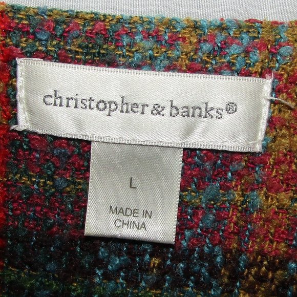 Christopher & Banks |  Women's | Full Zip | Wool Blend | Cardigan | Large - Picture 3 of 4